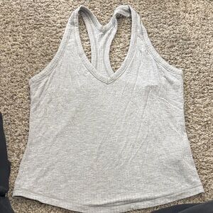 Athleta Gray Women's V-Neck Tank Top